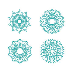Ornamental luxury mandala pattern set design