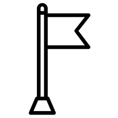 Flag Game Ship Line Icon