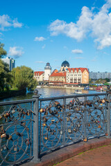 Kaliningrad town landscape on summer day.