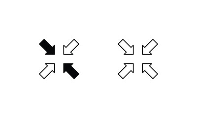 Obraz premium Resize vector icon stock illustration