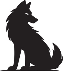 blaze wolf silhouette - vector image of blaze wolf - , wolf head silhouette 