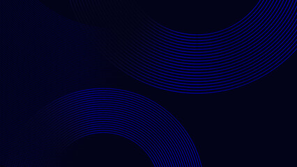 Abstract Blue Concentric Circles on Dark Background – Minimalist Geometric Art for Modern Tech, Web Design, and Digital Projects