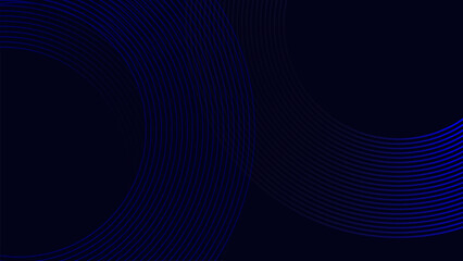 Abstract Blue Concentric Circles on Dark Background – Minimalist Geometric Art for Modern Tech, Web Design, and Digital Projects