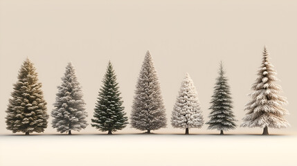 Obraz premium christmas tree branches was over snow
