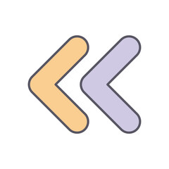 Back Arrow vector icon stock illustration