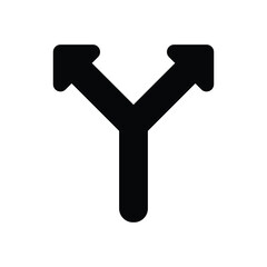 Two Ways vector icon stock illustration