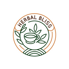 Simple Logo with Herbal bliss icon. Simple logo with herbal bliss icon for social media, app, and web design. Vector illustration