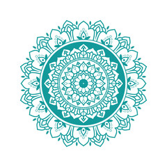 very simple, mandala pattern, black and white, in the style of clip art