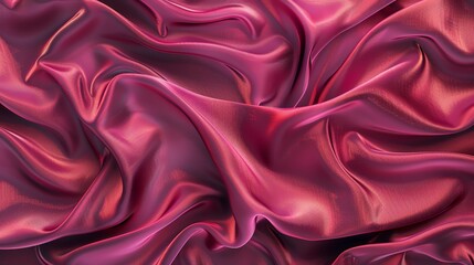Obraz premium A close up of a red silky fabric with soft folds.