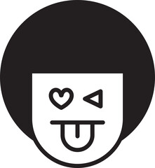 in love and cheeky face boy emoji