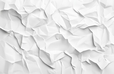 Obraz premium Abstract crumpled white paper background.