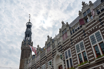 Naklejka premium Old town hall in the town of Alkmaar, Netherlands