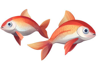 Vibrant Red Fish Illustration