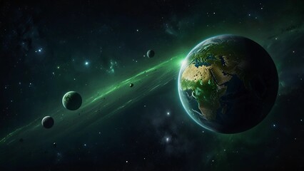 Obraz premium Earth in space