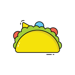 Taco vector icon