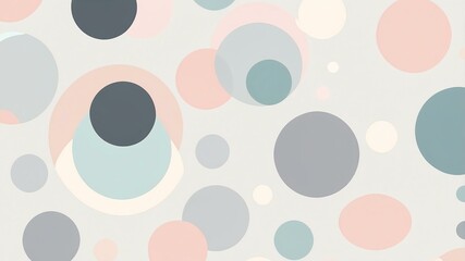 Abstract shade of gray circles on pastel gray background