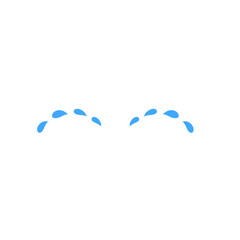 vector cartoon tears dripping