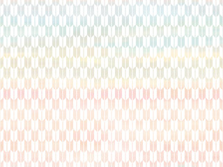 水色～ピンクのグラデーションのある矢羽根絣文様シームレス
