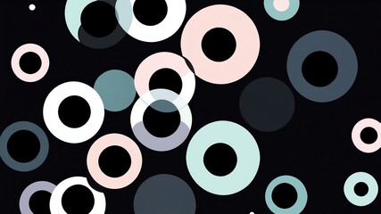 Abstract shade of black circles on black background