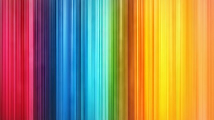 Obraz premium Abstract vibrant rainbow-colored stripes creating a seamless gradient background with bright, vivid hues and smooth transitions, perfect for artistic designs, digital wallpapers, and creative projects