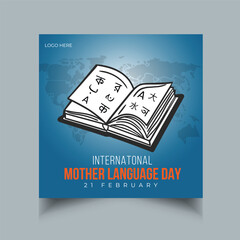 International Mother Language Day social media post template