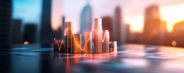 Professional Finance Presentation Slide Featuring a Dynamic Urban Cityscape Background