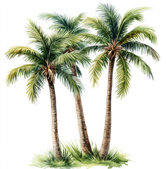 Obraz premium palm tree on a white background