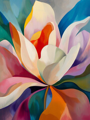 Abstract Flower Painting