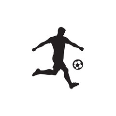 Man With football silhouette vector Style with white background AI Generated 