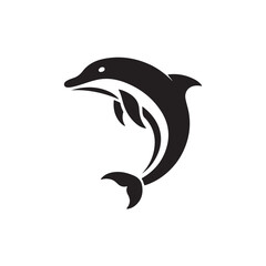 Tuna Fish silhouette vector Style with white background