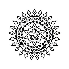 Outline Mandala for Coloring Book Page. Oriental Mandala vector. Mandala Coloring book line art vector illustration. 