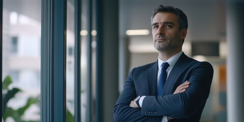 Fototapeta premium Business Professional Standing in Office