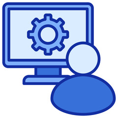 Administrator Blue Color Icon