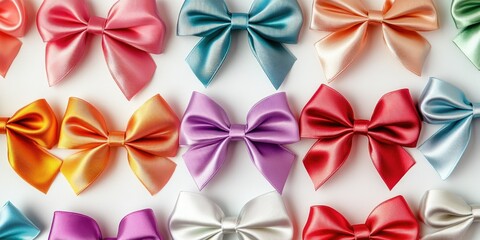 Colorful Hair Bows - Set of 8