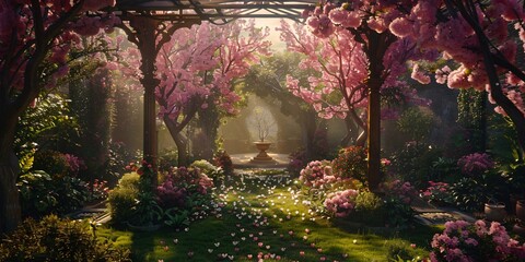 Fototapeta premium Blossom Garden Party Decor and Theme Ideas, Hosting a Chic Blossom-Inspired Outdoor Gathering