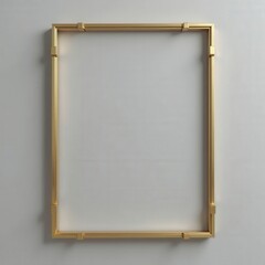 Fototapeta premium Gold Frame on White Background