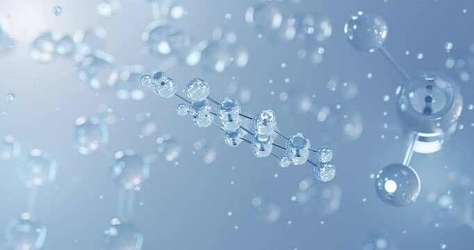 Luminol, rotating 3D model of aromatic amines, seamless looped video