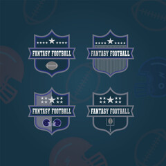 Bundle Fantasy Football Logo suitable for american football team logo or icon football of america