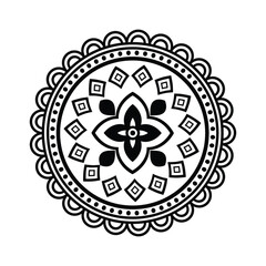 Outline Mandala for Coloring Book Page. Oriental Mandala vector. Mandala Coloring book line art vector illustration. 