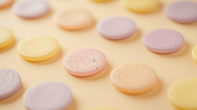 A simple pastel-themed scatter plot with coin icons on the points