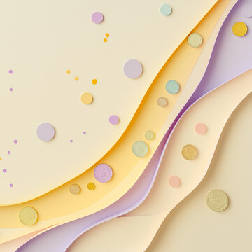 A simple pastel-themed scatter plot with coin icons on the points