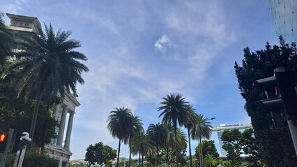 Blue and Cool Sky In Central Business District of Singapore