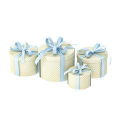 gift boxes with tied ribbon and bow on transparent background