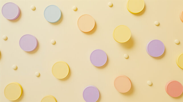 A simple pastel-themed scatter plot with coin icons on the points