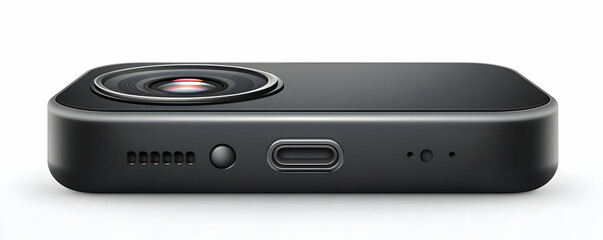 Fototapeta premium Compact Action Camera, High-Resolution Images and Video Recording with Versatile Features