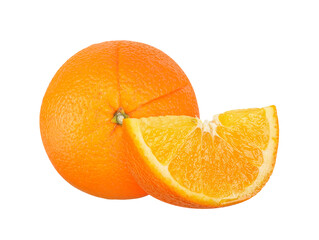 Orange isolated on white clipping path