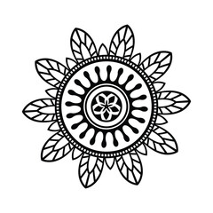 Outline Mandala for Coloring Book Page. Oriental Mandala vector. Mandala Coloring book line art vector illustration. 