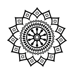 Outline Mandala for Coloring Book Page. Oriental Mandala vector. Mandala Coloring book line art vector illustration. 