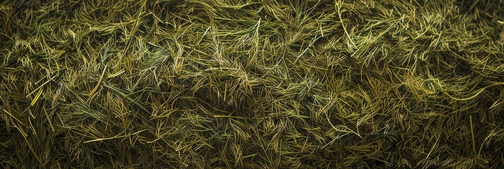 Dry dill pile texture background. Dried fennel pattern, crushed seasoning, dill weed powder