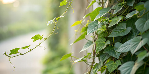 Fototapeta premium green leaves in the sun